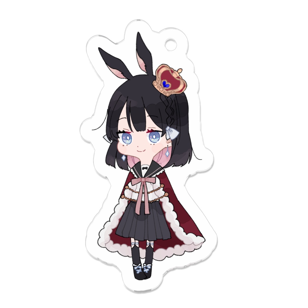 黒兎とお出かけキーホルダー
