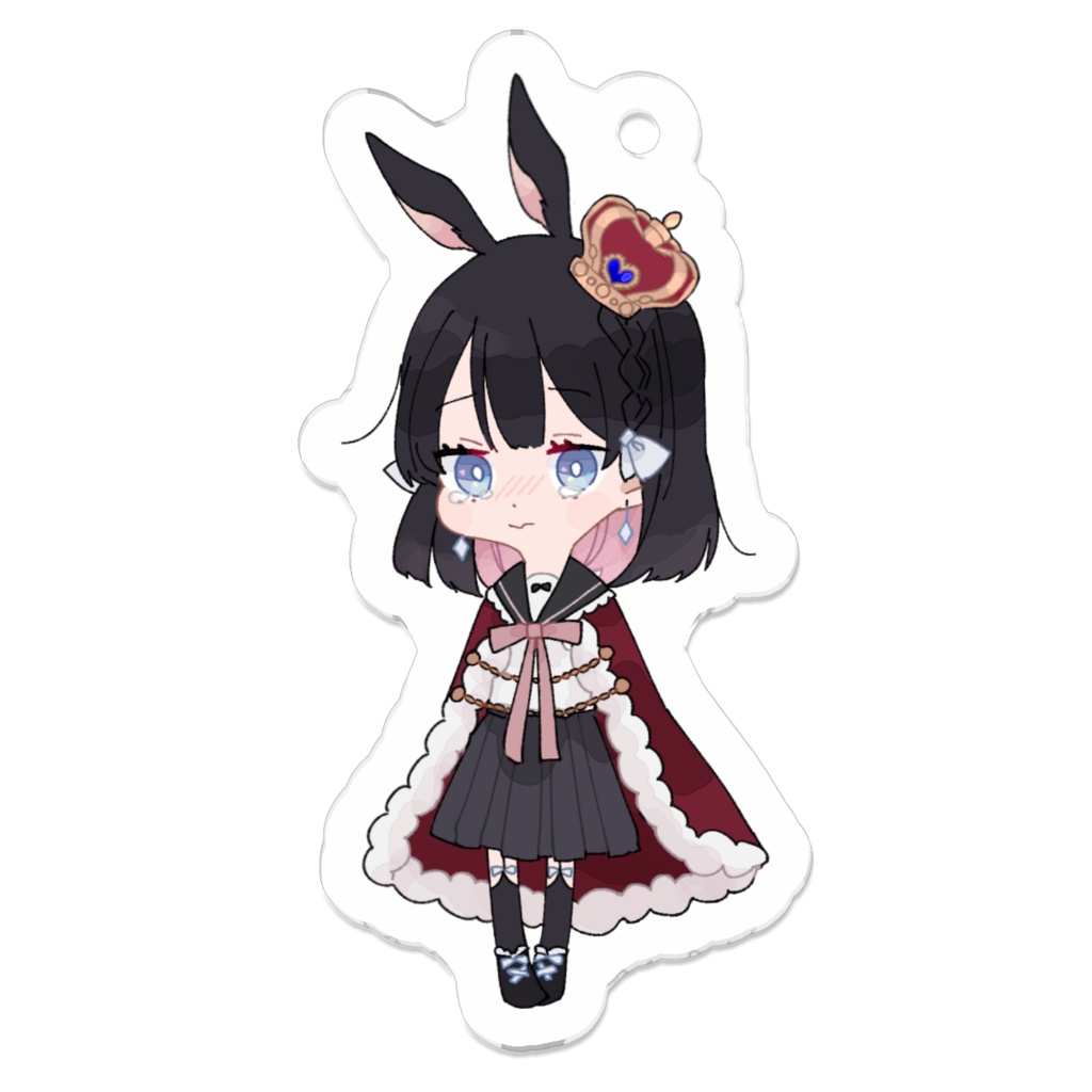 黒兎とお出かけキーホルダー(泣き虫)