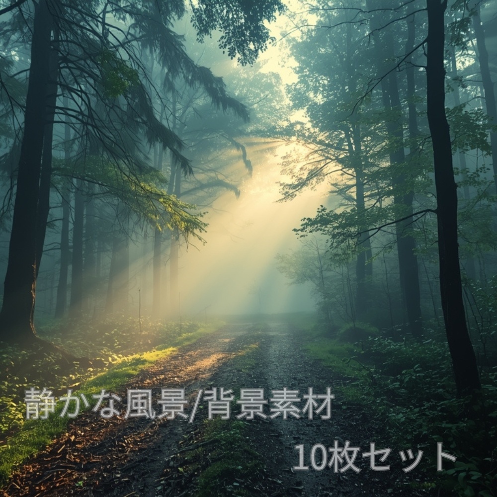 静かな風景 背景画像10枚セット | 夜・森・湖・海・雪のフルHD素材