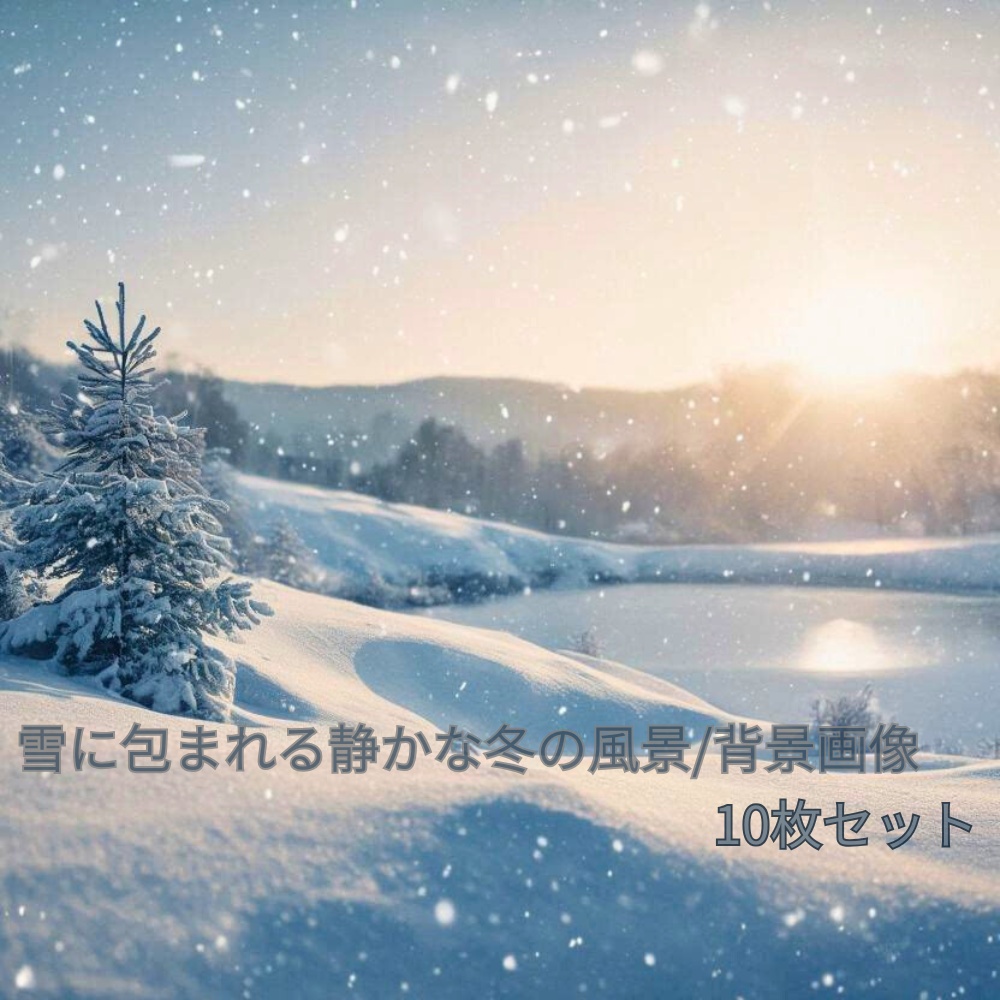 雪に包まれる静かな冬の風景 背景画像10枚セット【フルHD】Quiet Winter Snow Landscapes – Background Image Set (10 Images, Full HD)