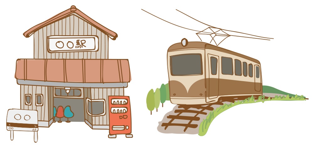 【環境音/Environmental sounds】JR岡山駅からJR松山駅に到着したアナウンスが流れる駅構内と車両周辺