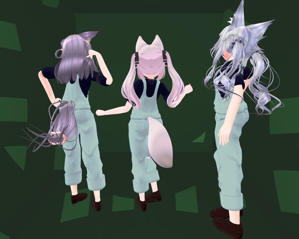 【4アバター対応】秋のオーバーオール