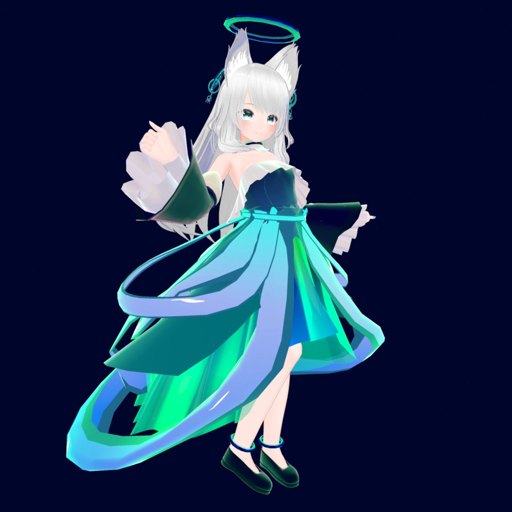 【フルーリアちゃん・ソレイルちゃん対応】オーロラドレス