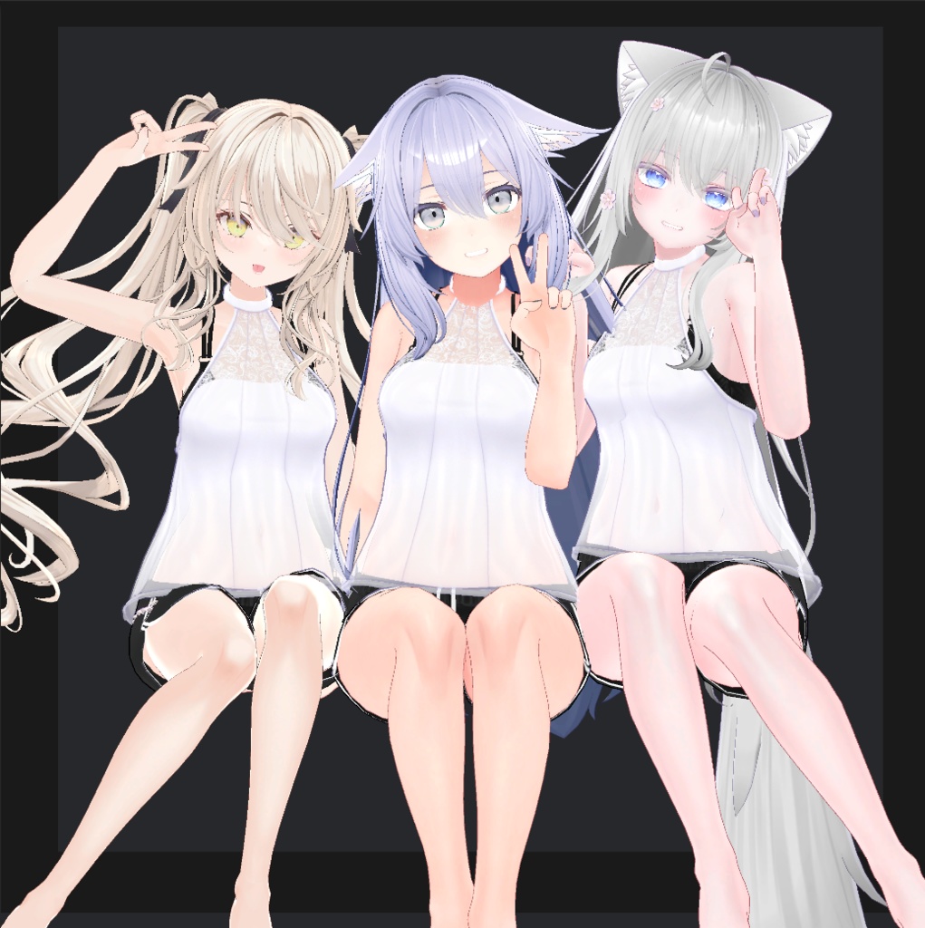 【複数アバター対応】LaSiesta~ドキッ!!良い匂いがしそうな清楚なお姉さんが着ていて欲しい部屋着、透けもあるよ〜