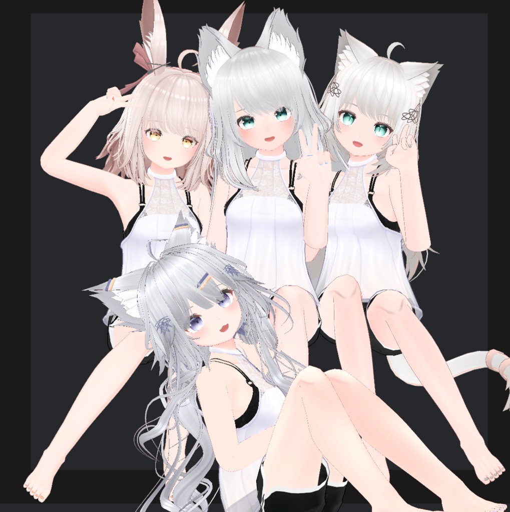 【複数アバター対応】LaSiesta~ドキッ!!良い匂いがしそうな清楚なお姉さんが着ていて欲しい部屋着、透けもあるよ〜