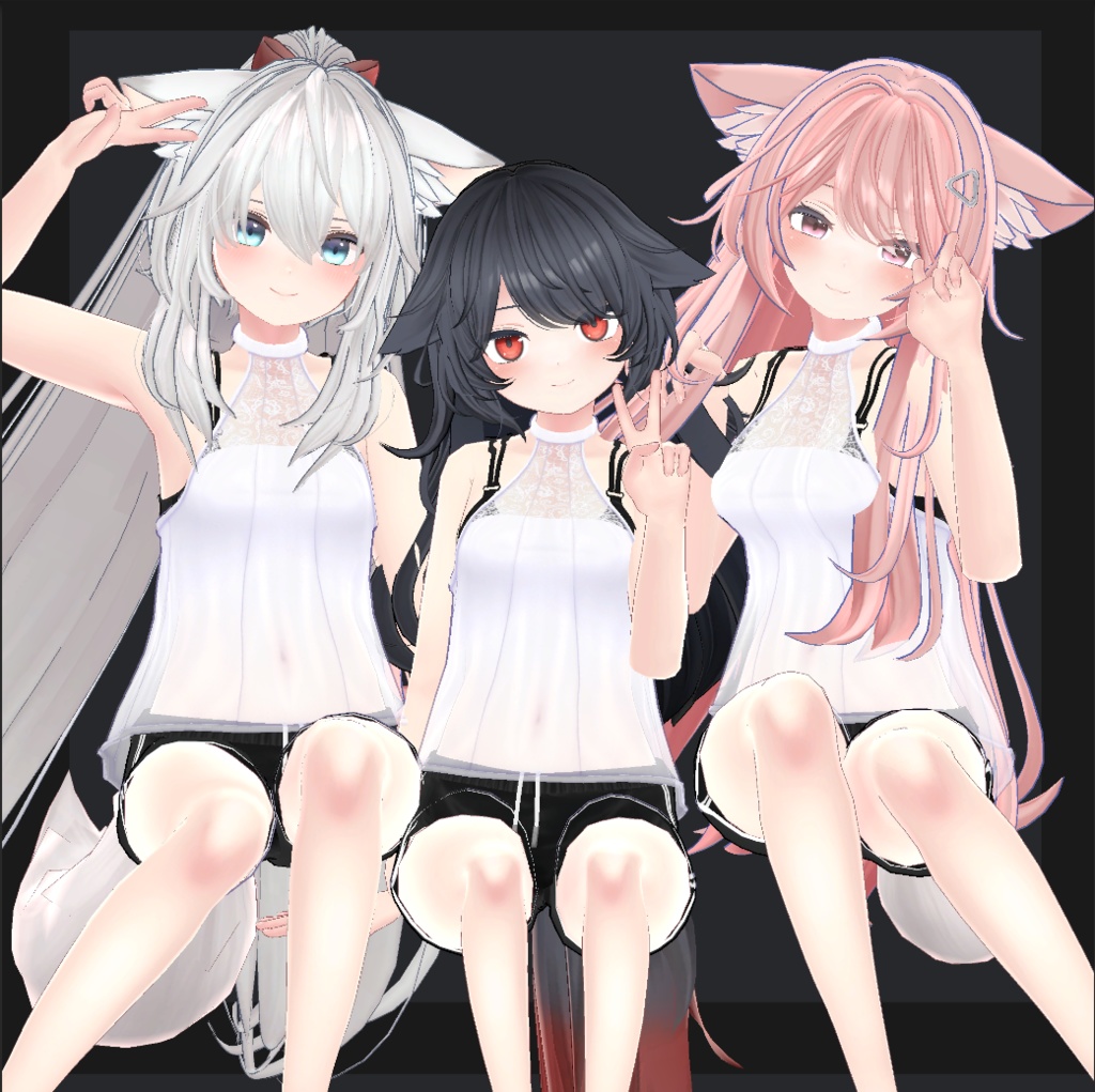 【複数アバター対応】LaSiesta~ドキッ!!良い匂いがしそうな清楚なお姉さんが着ていて欲しい部屋着、透けもあるよ〜