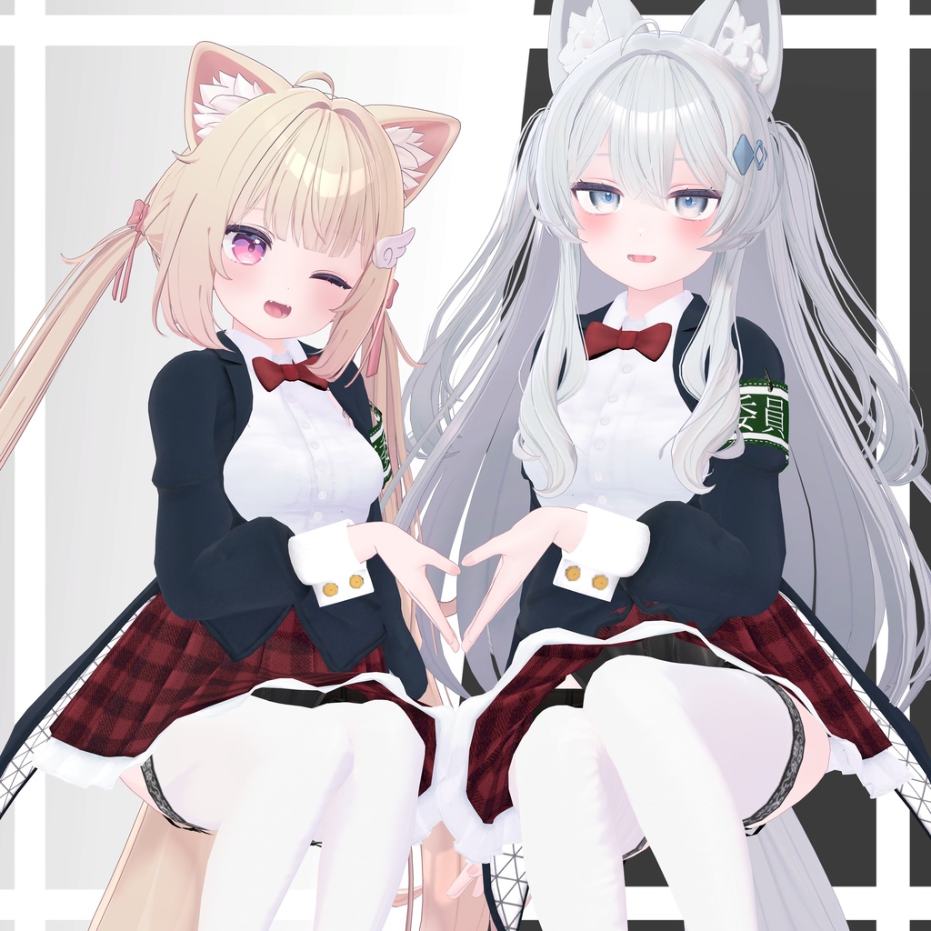 【お狐学園制服】複数アバター対応