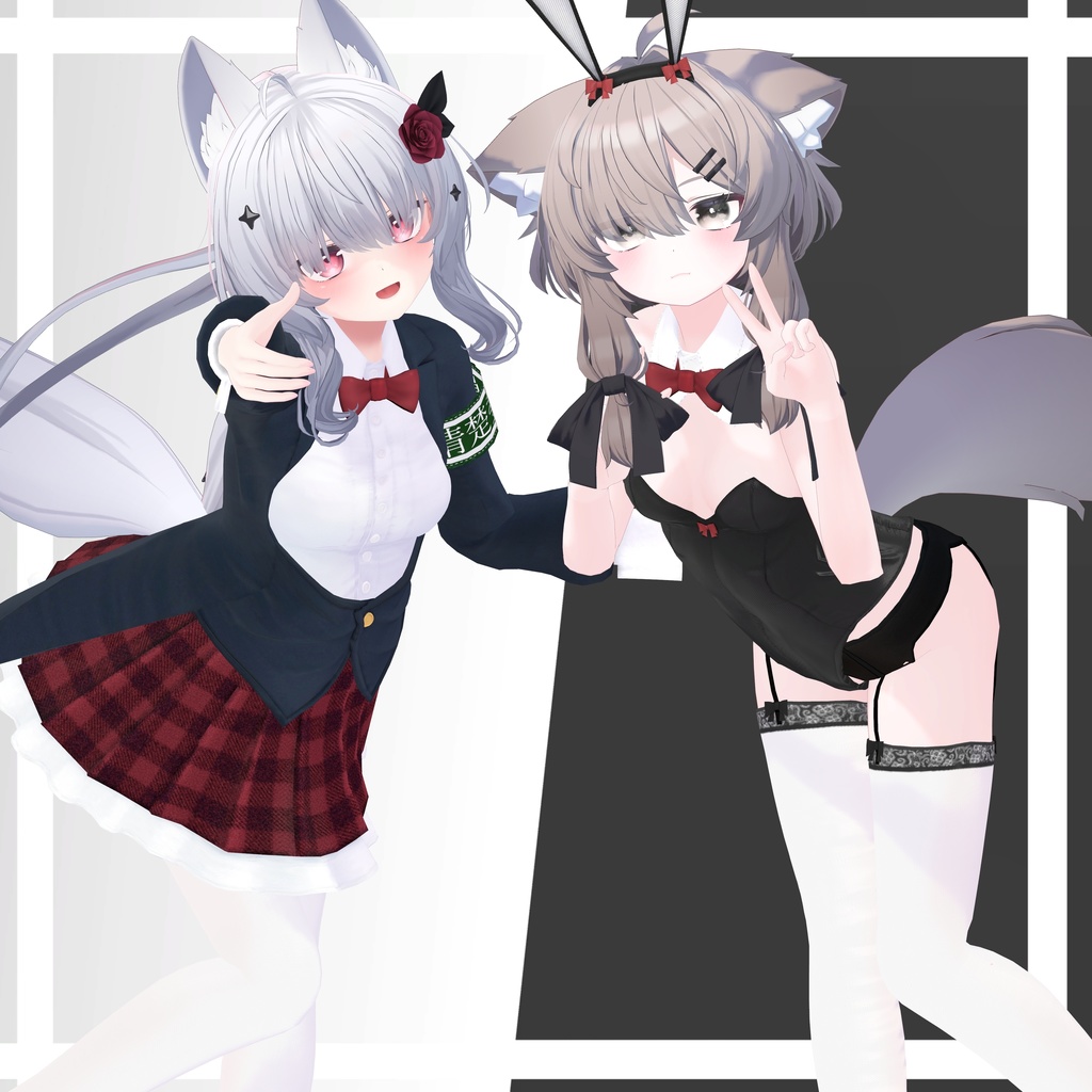 【お狐学園制服】複数アバター対応