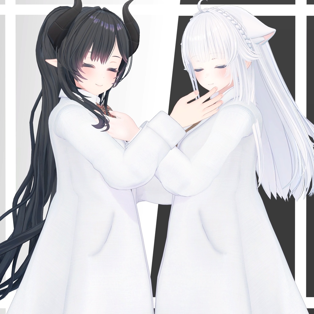 【複数アバター対応】科学部の先輩が着てそうな白衣制服-賢い-