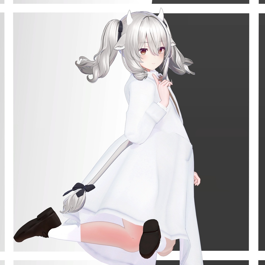 【複数アバター対応】科学部の先輩が着てそうな白衣制服-賢い-