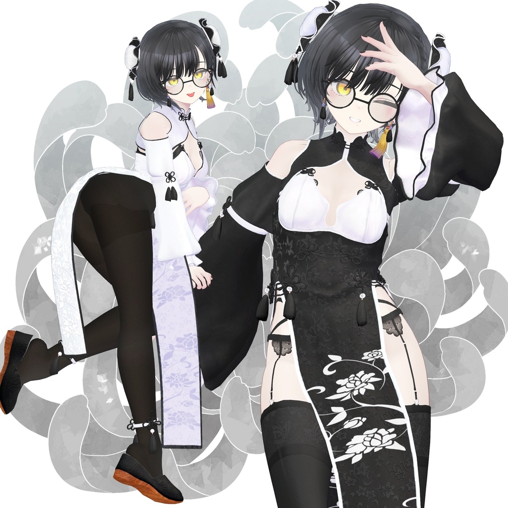 【複数アバター対応】菊華チャイナ-KikkaChina-