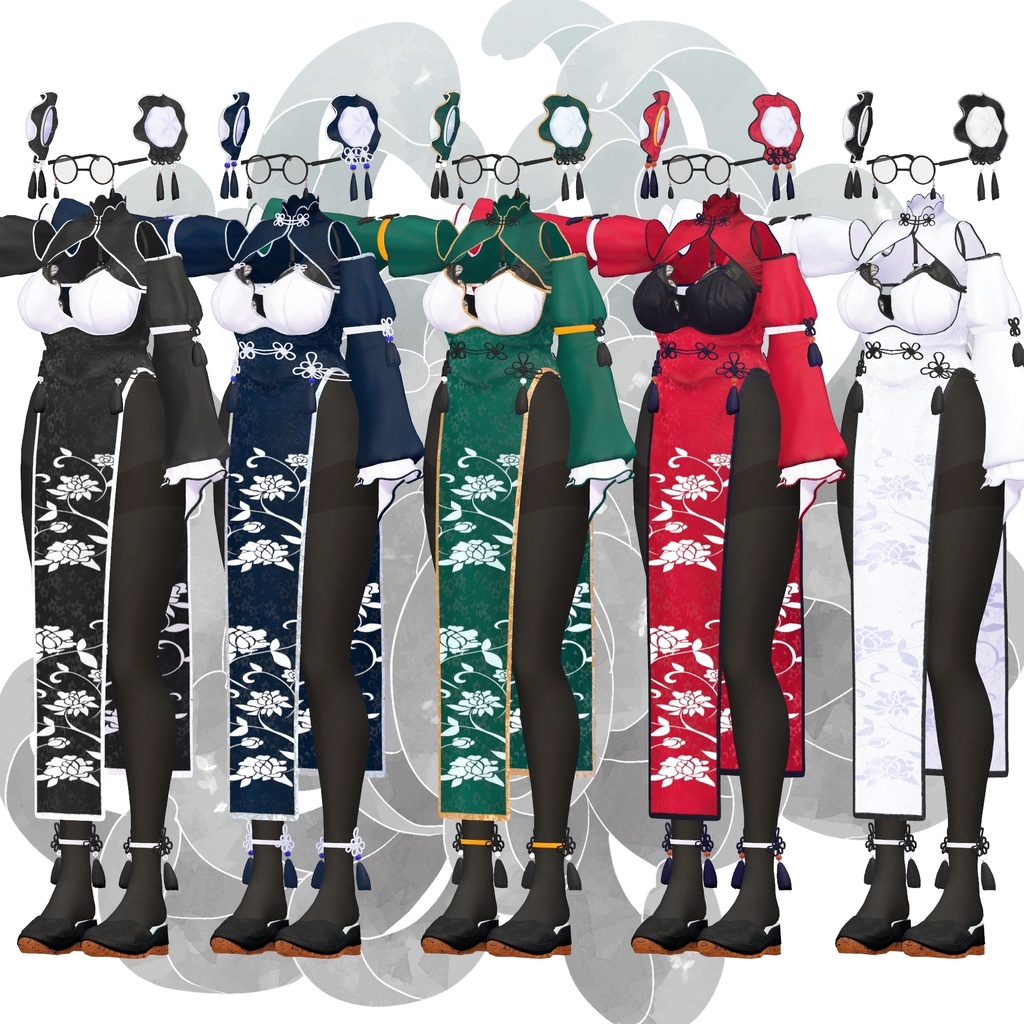 【複数アバター対応】菊華チャイナ-KikkaChina-