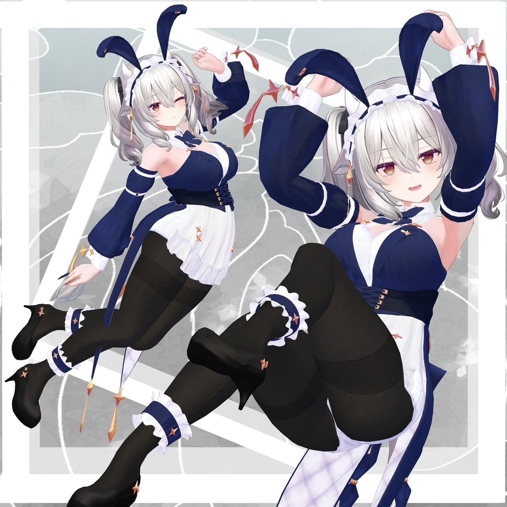 【複数アバター対応】バニーウェイトレス-BUNNY WAITRESS-