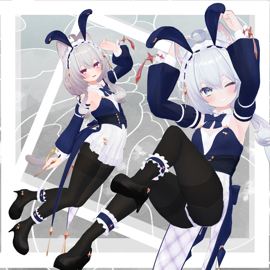 【複数アバター対応】バニーウェイトレス-BUNNY WAITRESS-