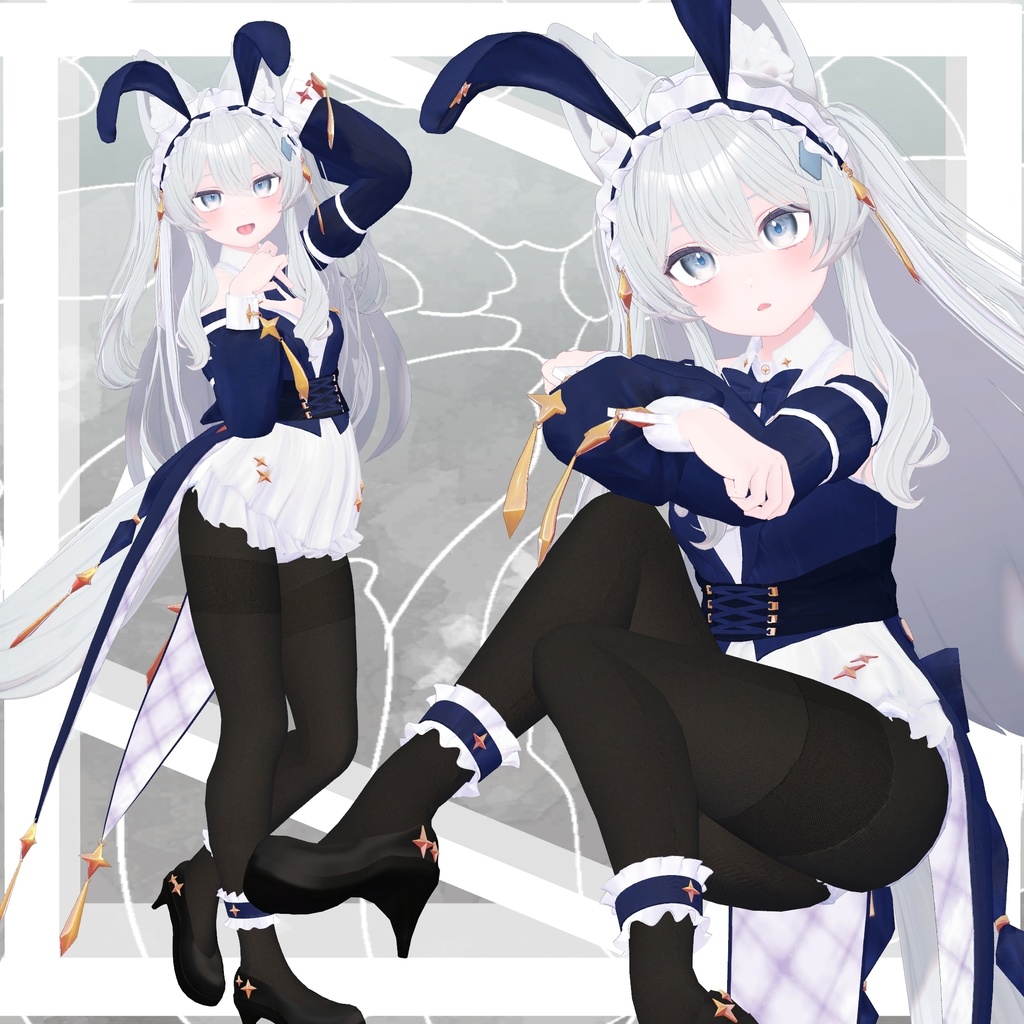 【複数アバター対応】バニーウェイトレス-BUNNY WAITRESS-