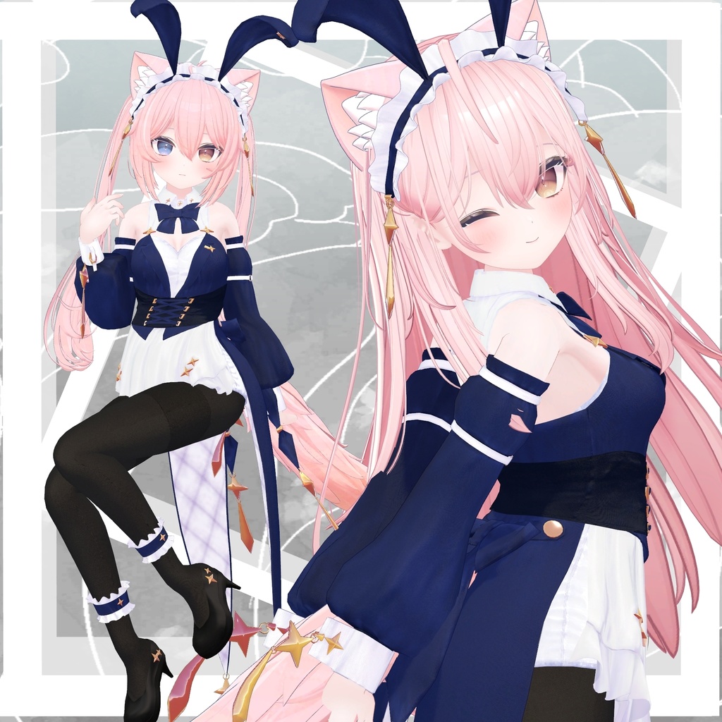 【複数アバター対応】バニーウェイトレス-BUNNY WAITRESS-