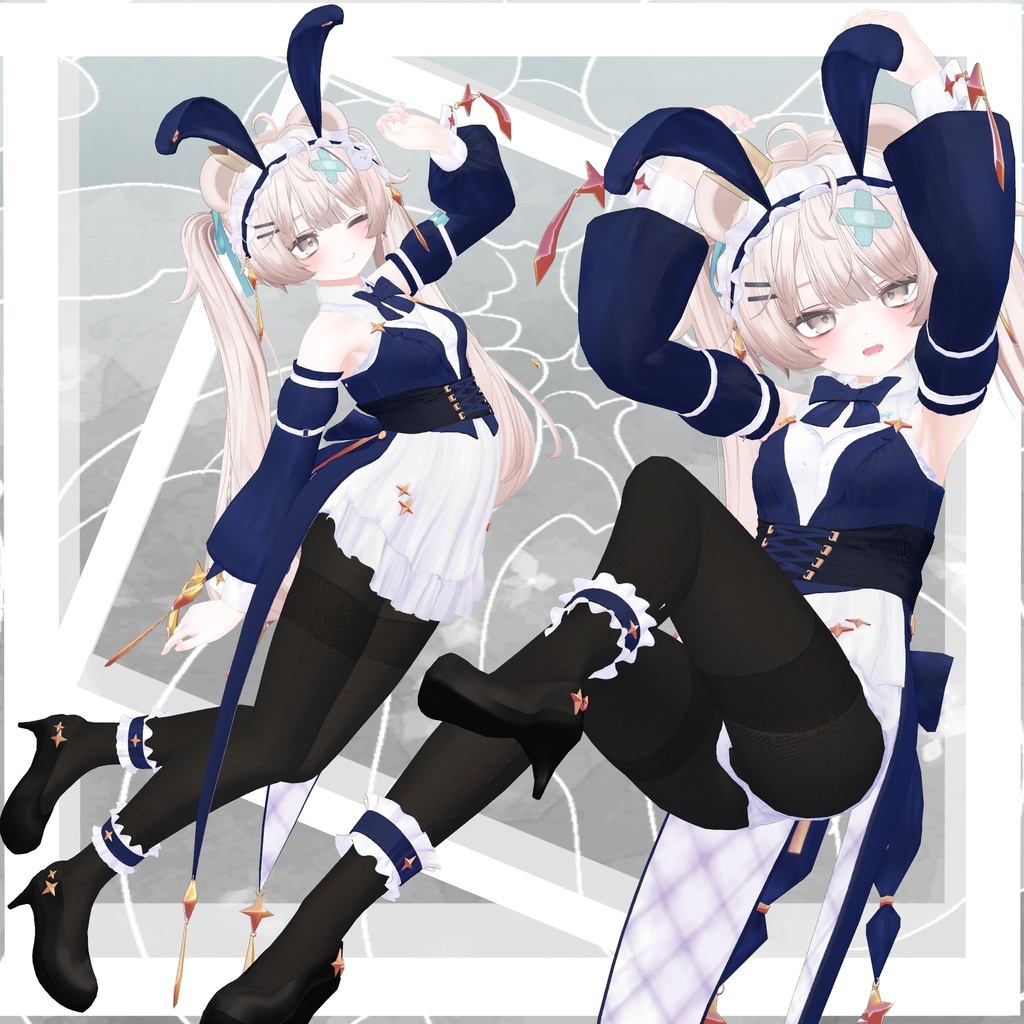 【複数アバター対応】バニーウェイトレス-BUNNY WAITRESS-