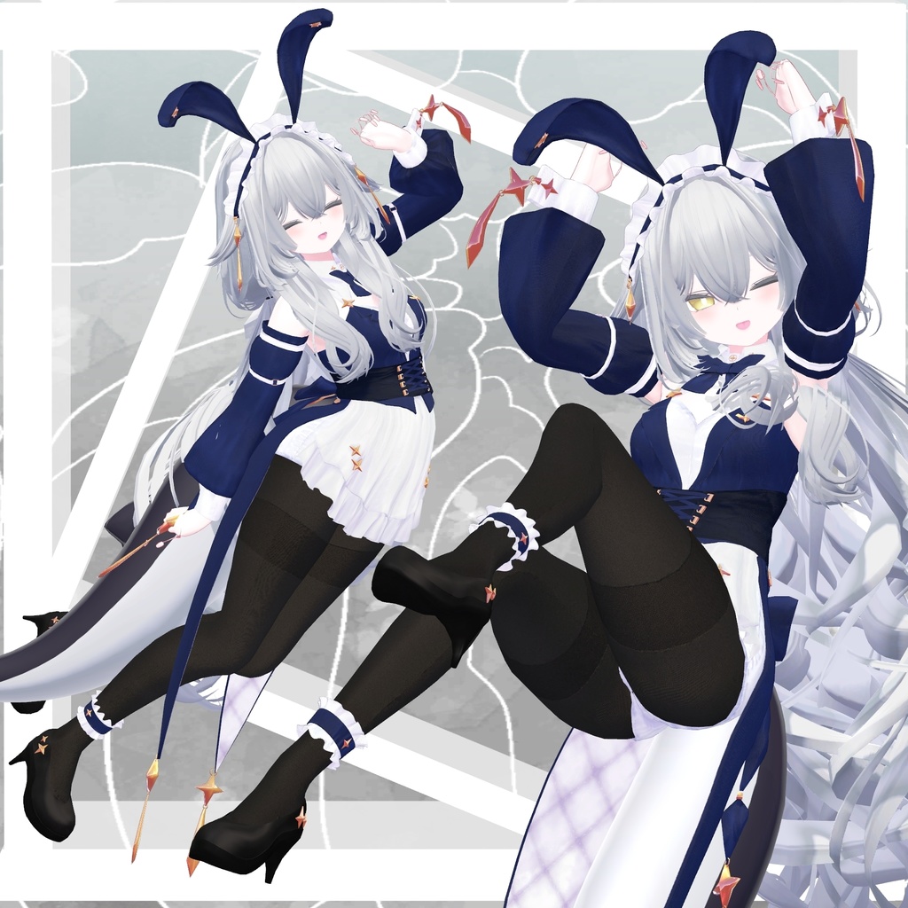 【複数アバター対応】バニーウェイトレス-BUNNY WAITRESS-