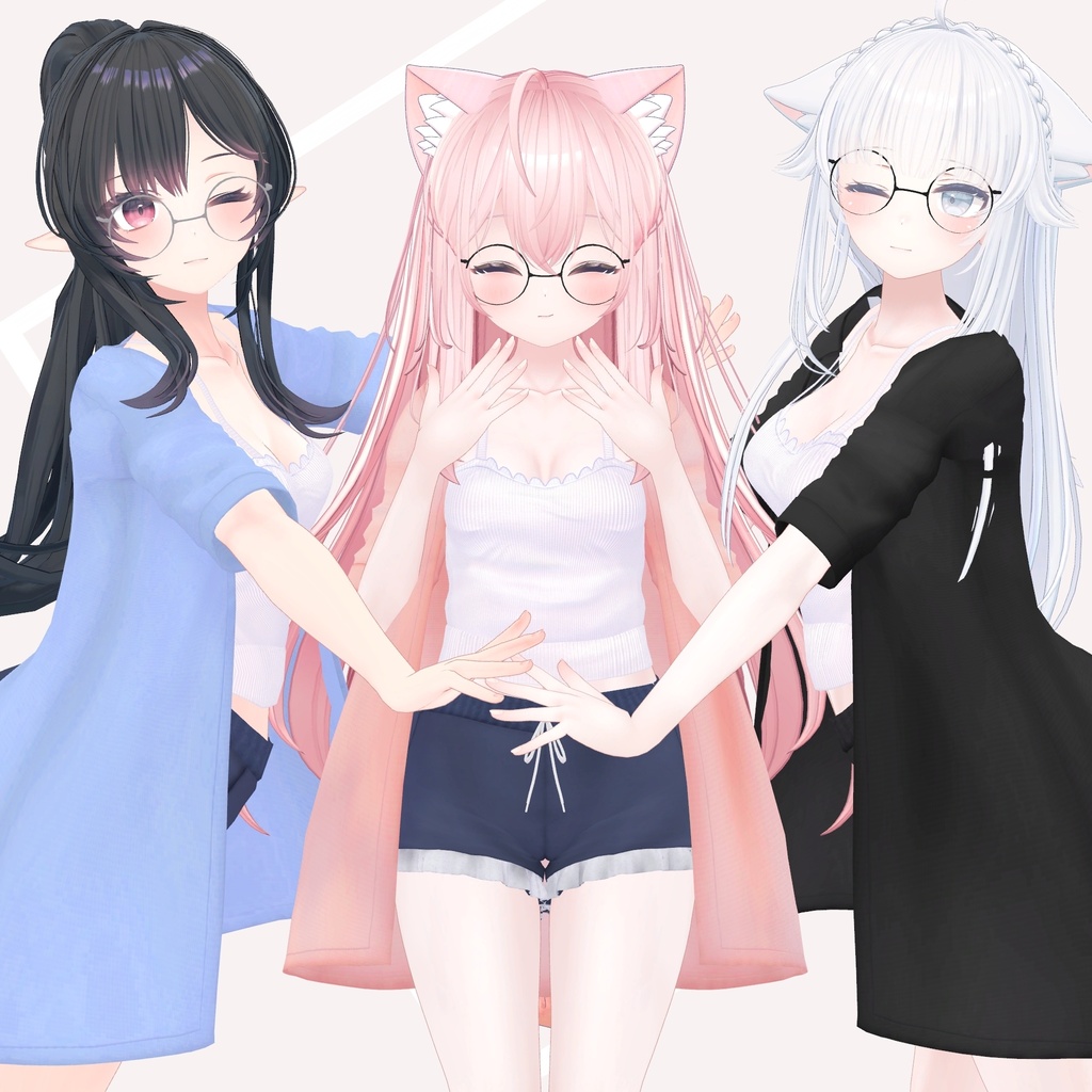 【複数アバター対応】お姉さんルームウェア