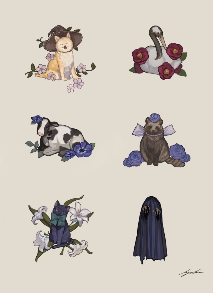 【COMITIA155】動物ステッカー