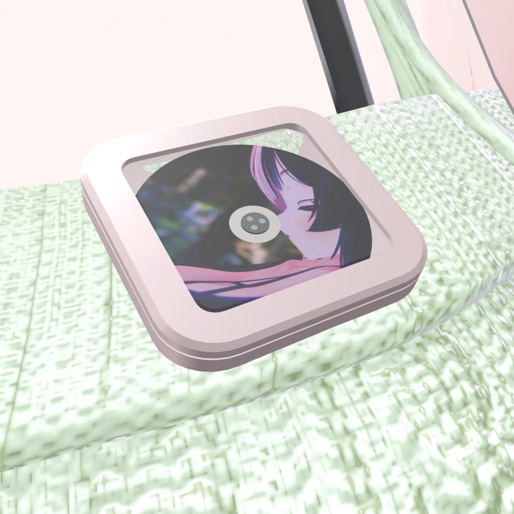【VRChat想定】CDプレイヤー型フォトキーホルダー