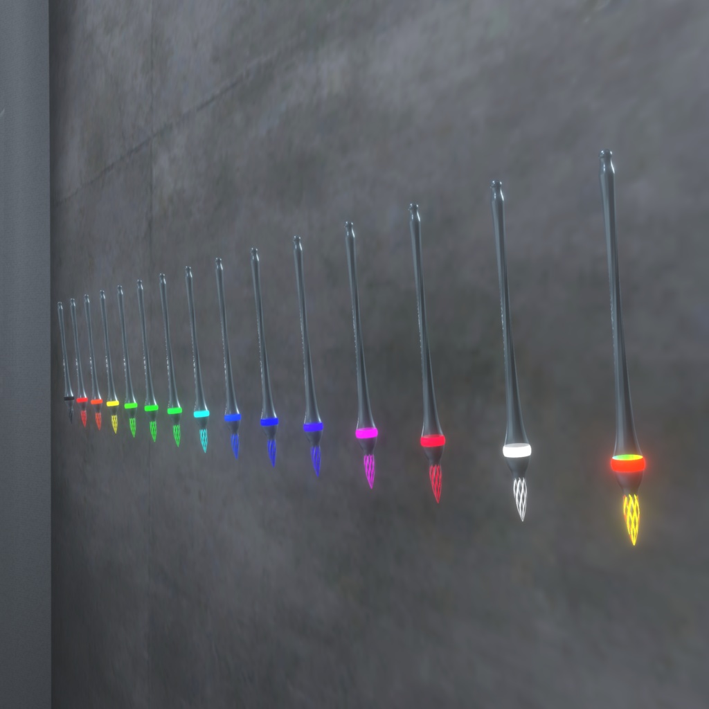 【VRChat想定】ガラスペン風QVPen差し替えモデル