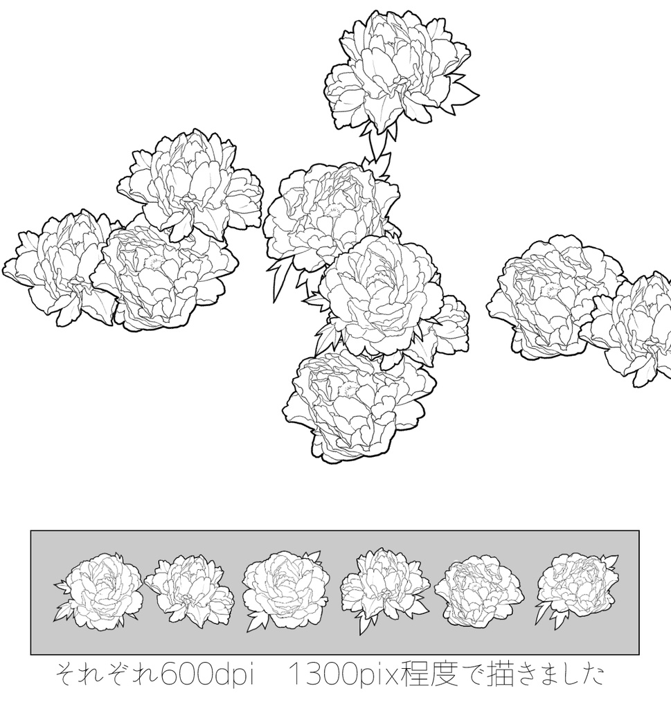 牡丹 クリスタ用ブラシ