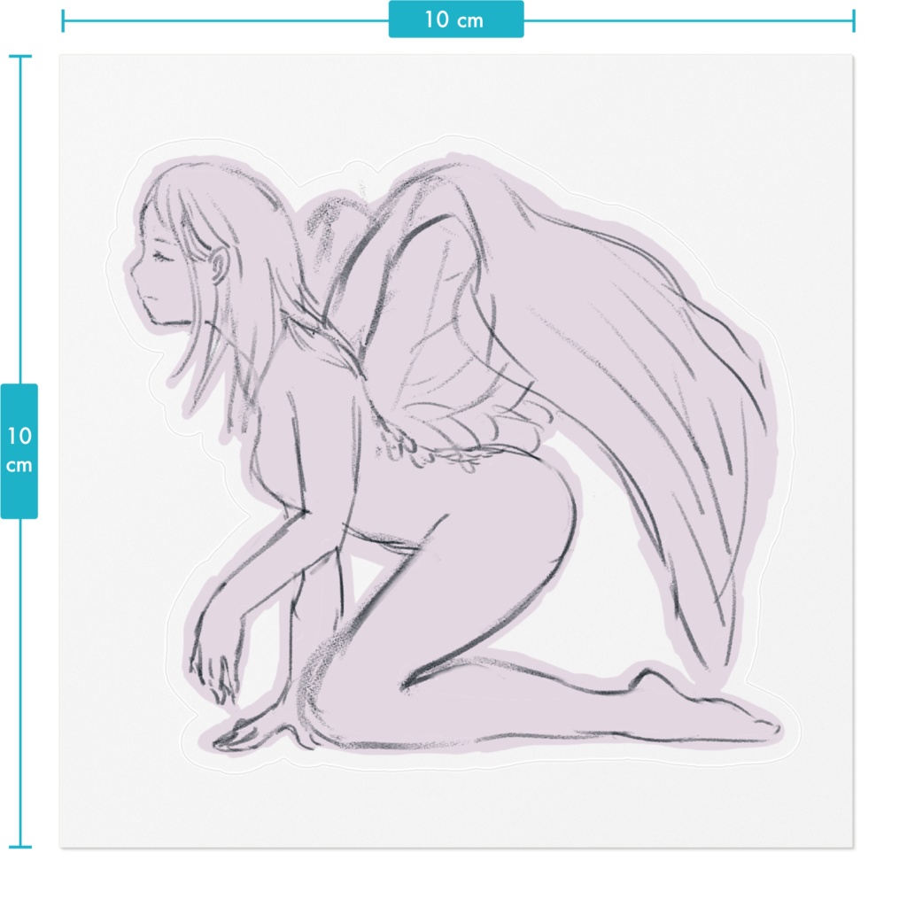 天使ステッカー