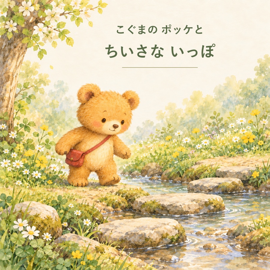 【PDF絵本】こぐまの ポッケと ちいさな いっぽ｜3〜5歳向け