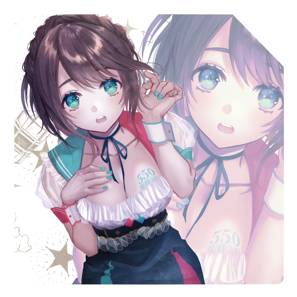 7㎝アクリルブロック-Nonon-(ﾎﾞｰﾙﾁｪｰﾝ付)