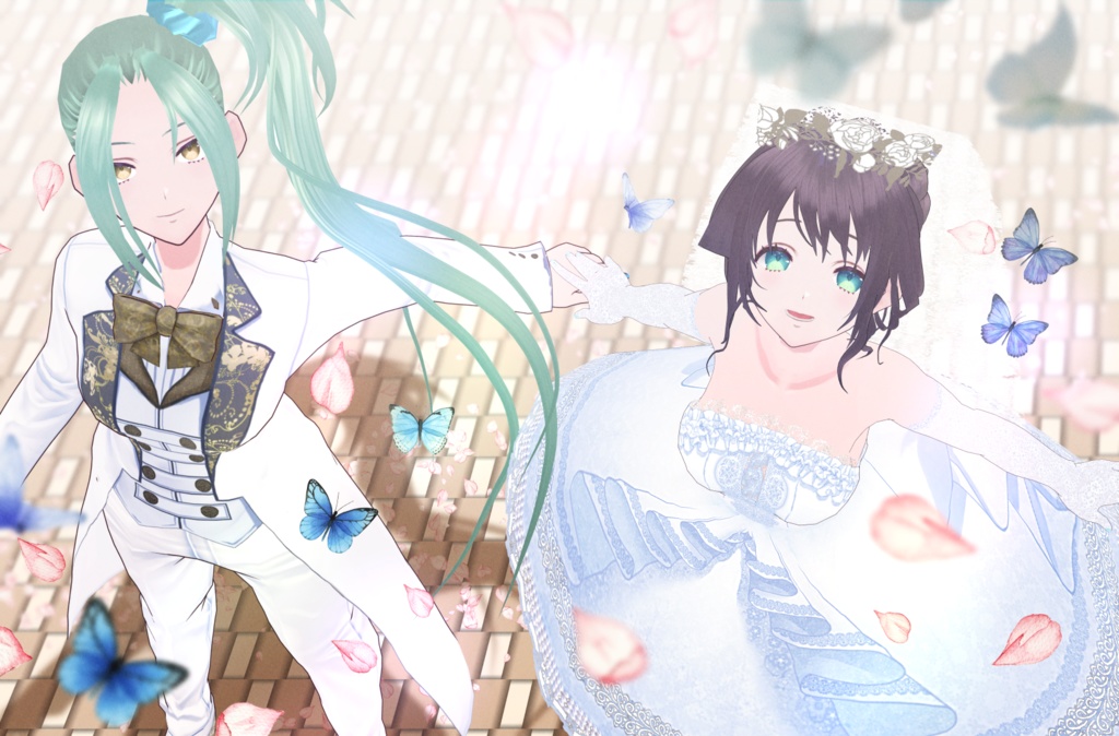 #VRoid|ウエディングドレステクスチャ