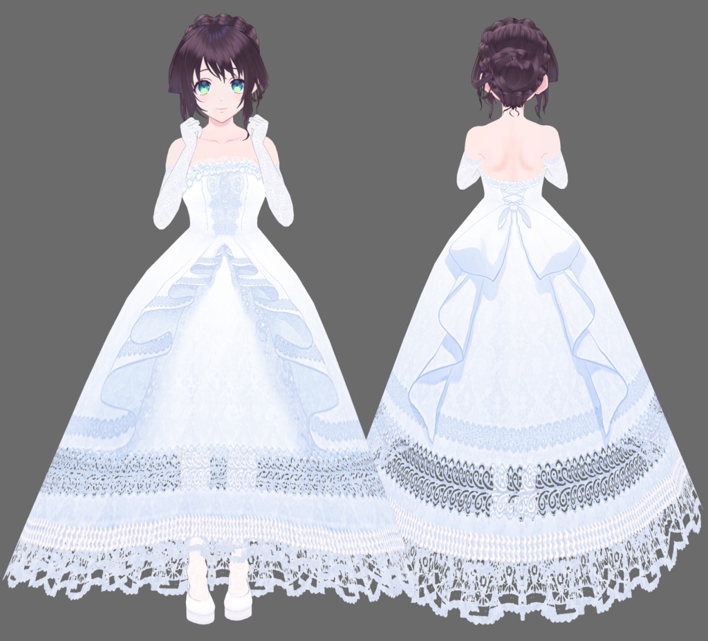 #VRoid|ウエディングドレステクスチャ