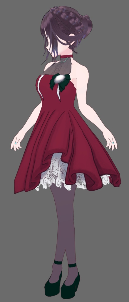 【#VRoid】クリスマスっぽいドレステクスチャ【正式版対応】