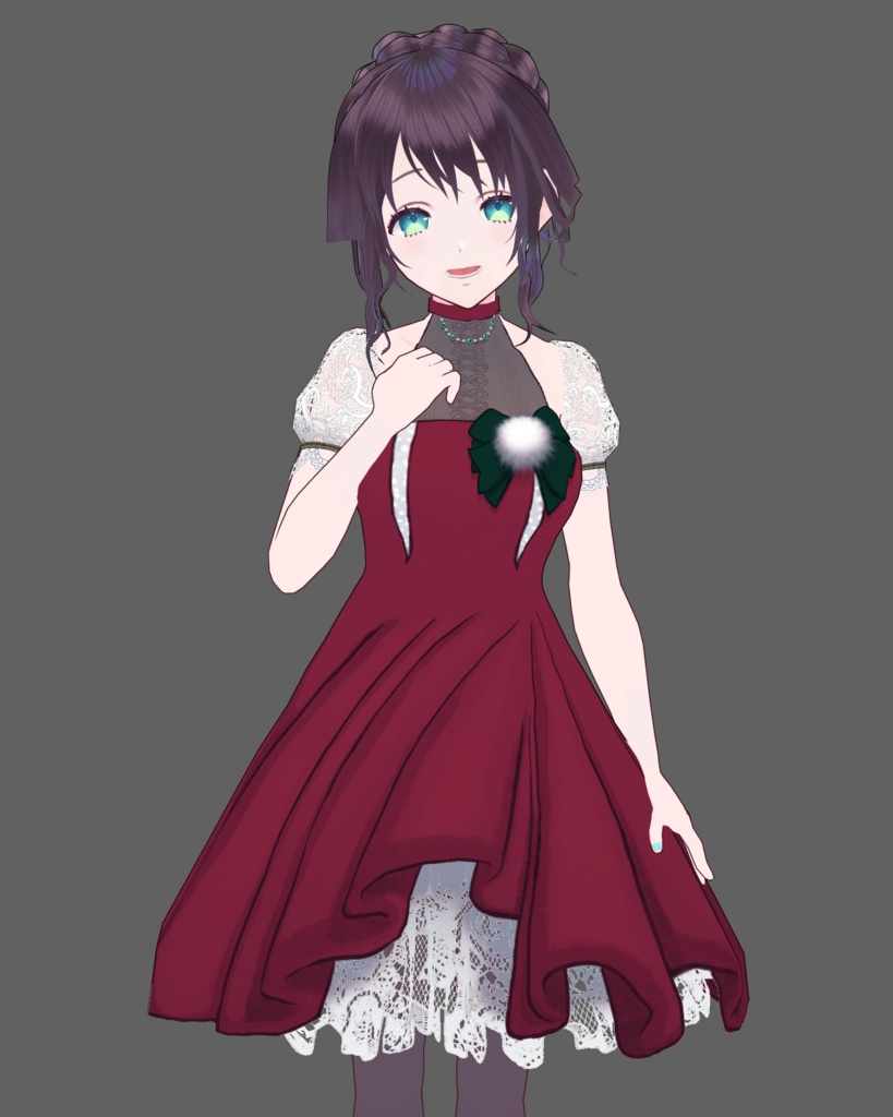 【#VRoid】クリスマスっぽいドレステクスチャ【正式版対応】