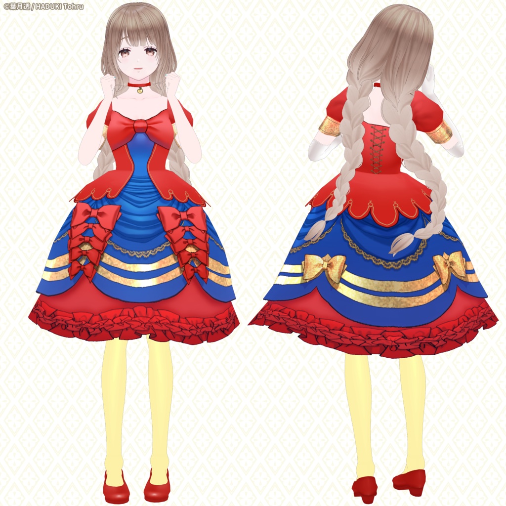 童話モチーフ|白雪姫風ドレス&スーツ衣装テクスチャ| #VRoid #VRoidStudio