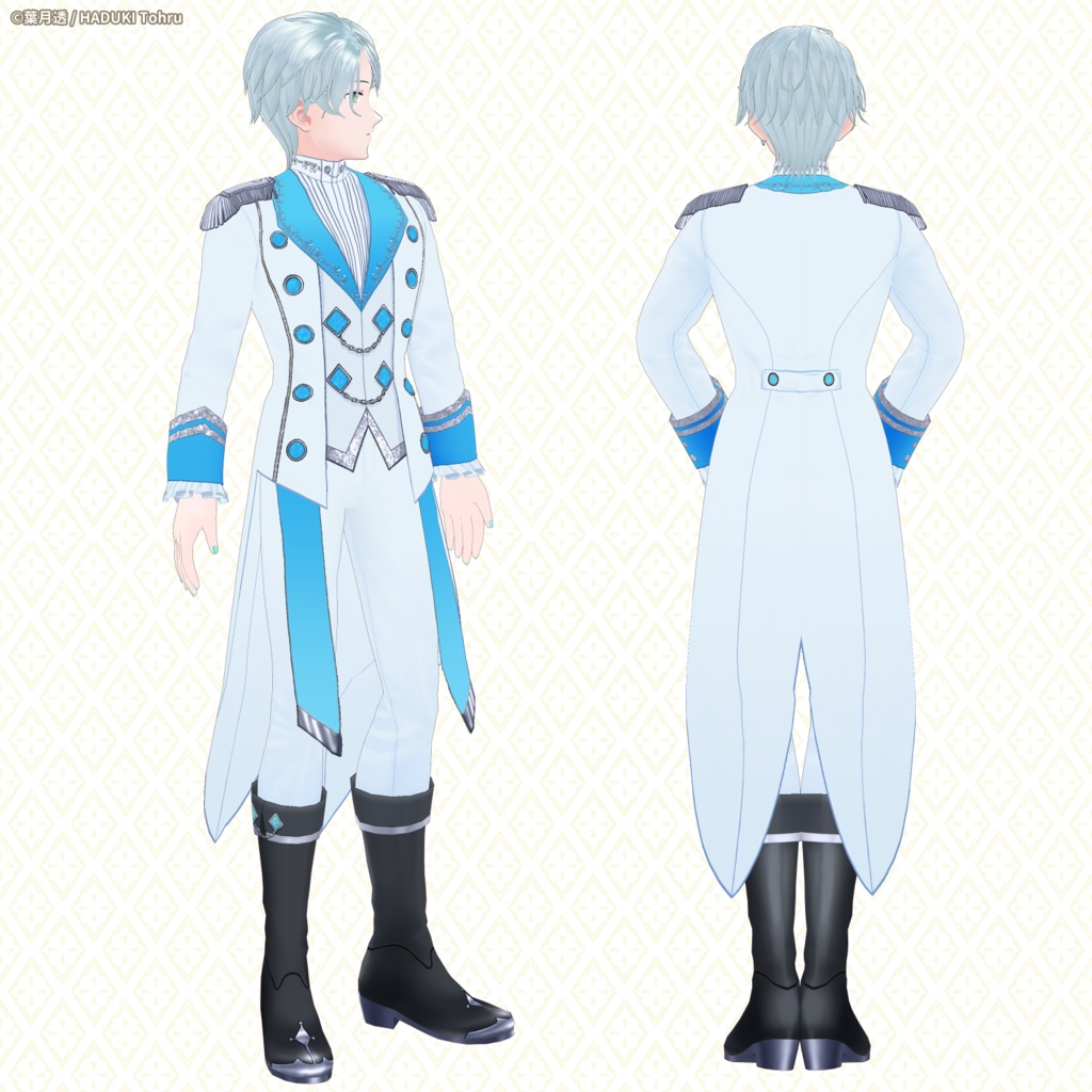 童話風|シンデレラ風ドレス&スーツ衣装テクスチャ| #VRoid #VRoidStudio