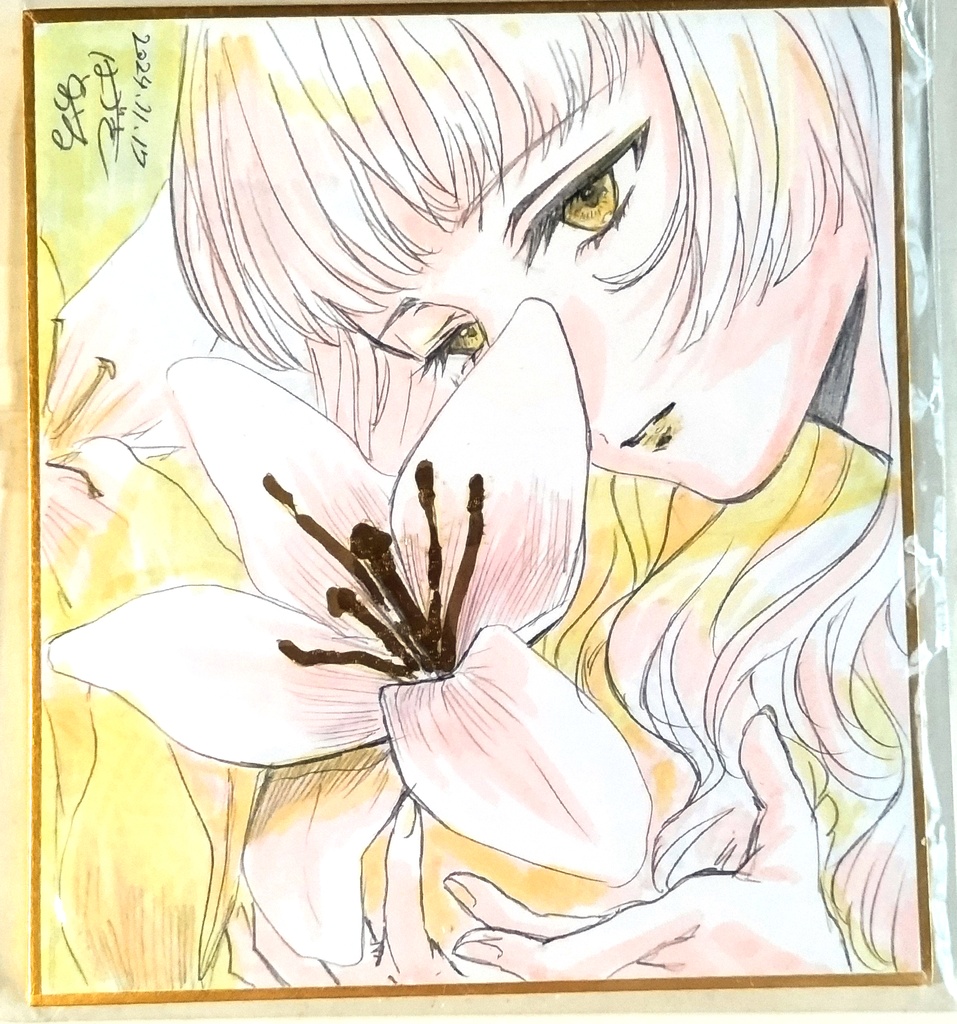 原画｜ミニ色紙～百合～｜1点もの