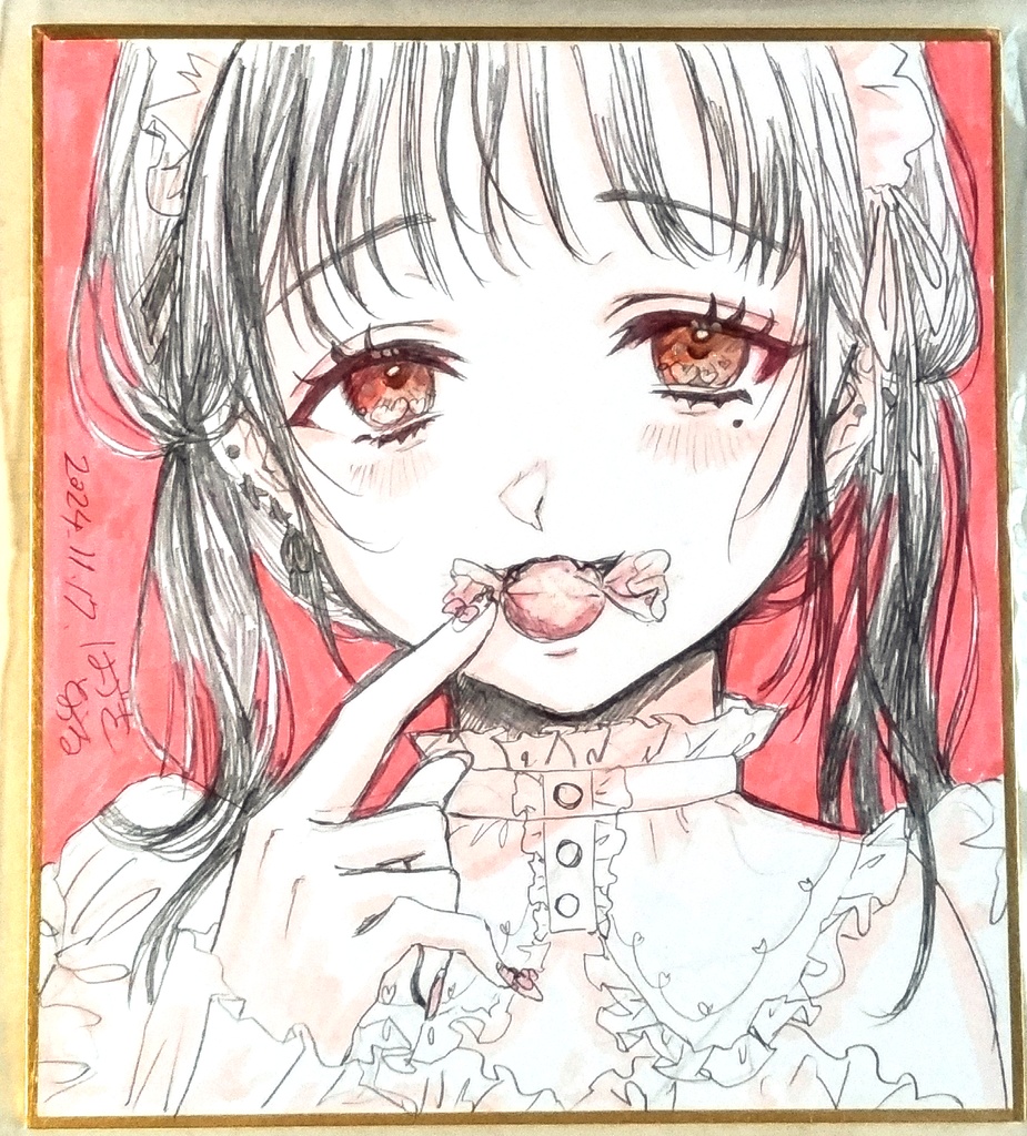 原画｜ミニ色紙～飴～｜1点もの