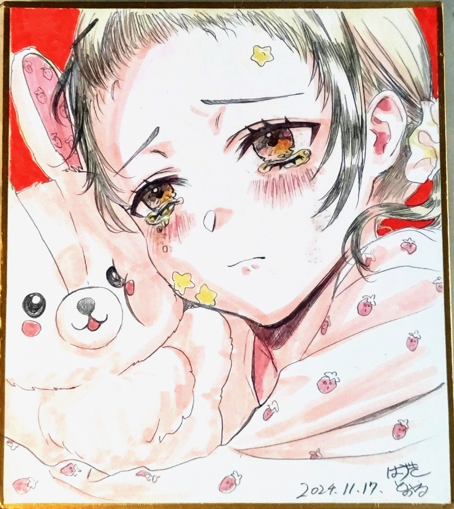 原画｜ミニ色紙～ぎゅっ～｜1点もの