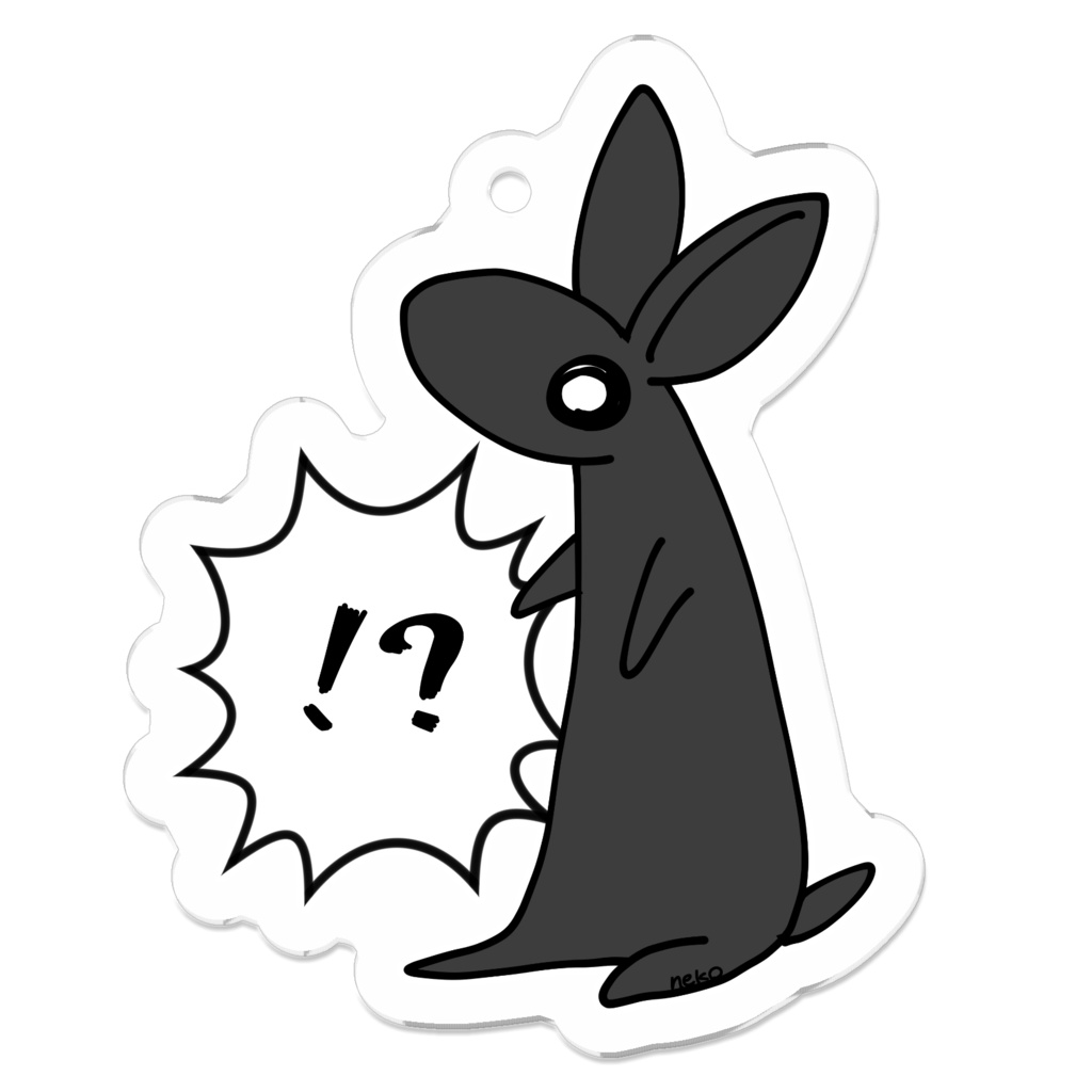 びっくりうさぎのアクキー