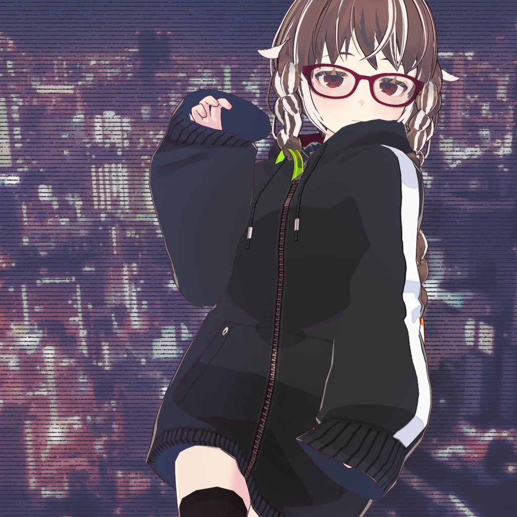 【VRoid】萌え袖パーカー