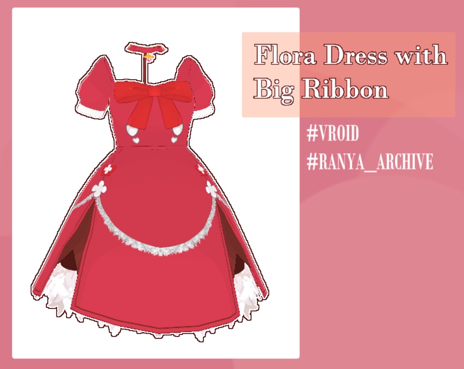 [custom items for Vroid studio] Holiday' Flora Dress ホリデー' フローラドレス 