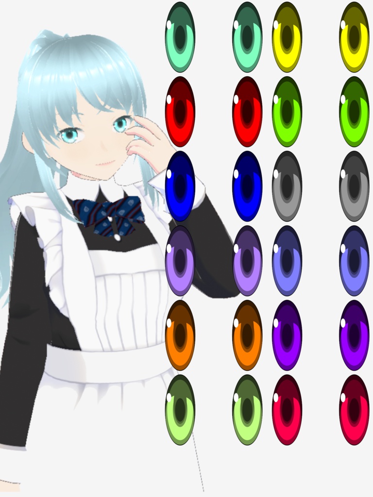 VRoid:瞳テクスチャ オリジナルアイ 23色