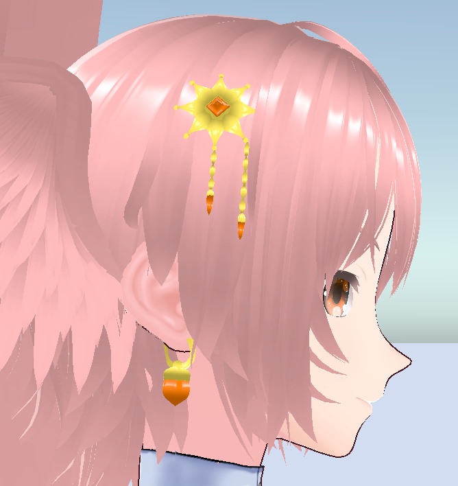 ヘアアクセサリーとピアス