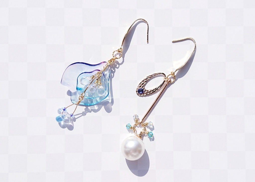 【完売御礼/再販不可】デザイン見本品:海神と冥王の耳飾り 改【松/非公式】