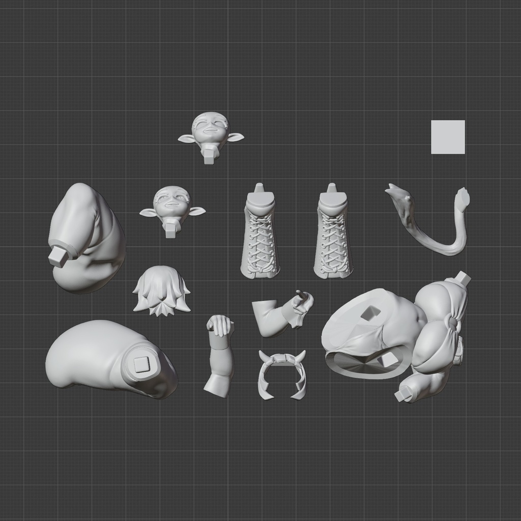 ウシ Blenderデータ,stlデータセット