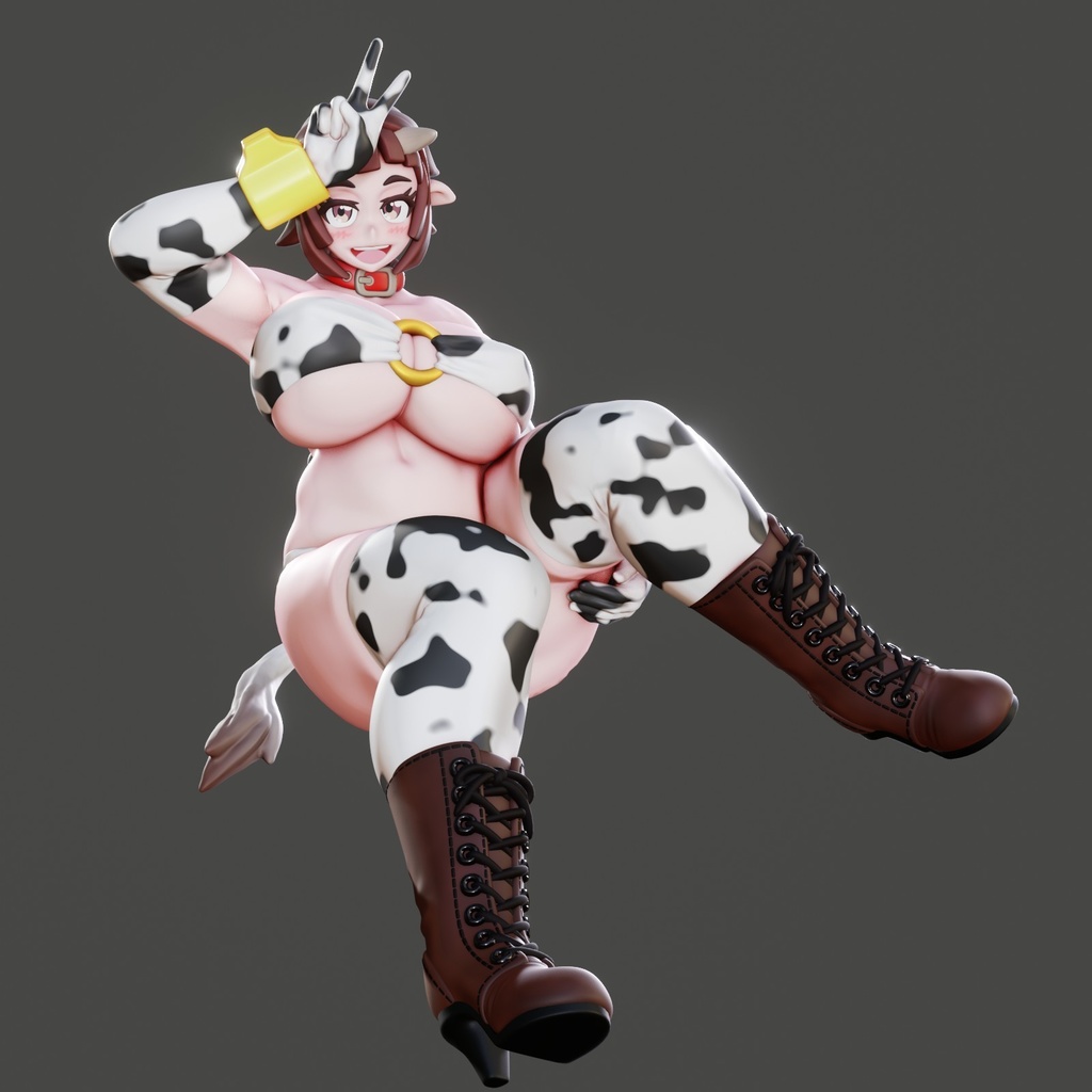 ウシ Blenderデータ,stlデータセット