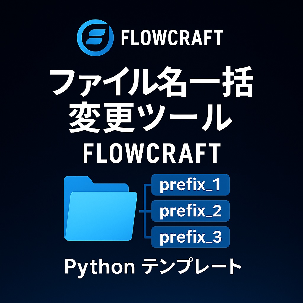 ファイル名一括変更ツール(Flowcraft)|Pythonテンプレ