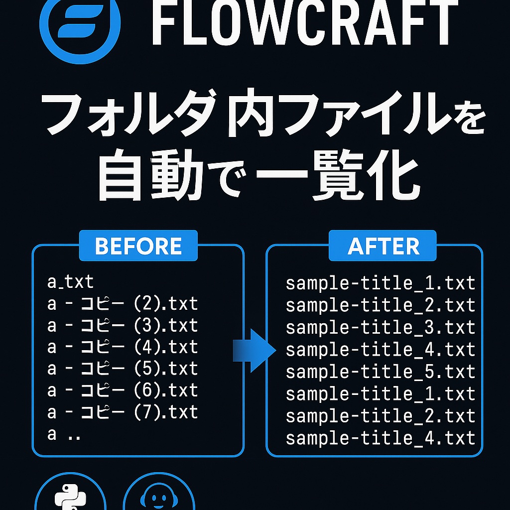 Flowcraft｜フォルダ内ファイル一覧作成ツール