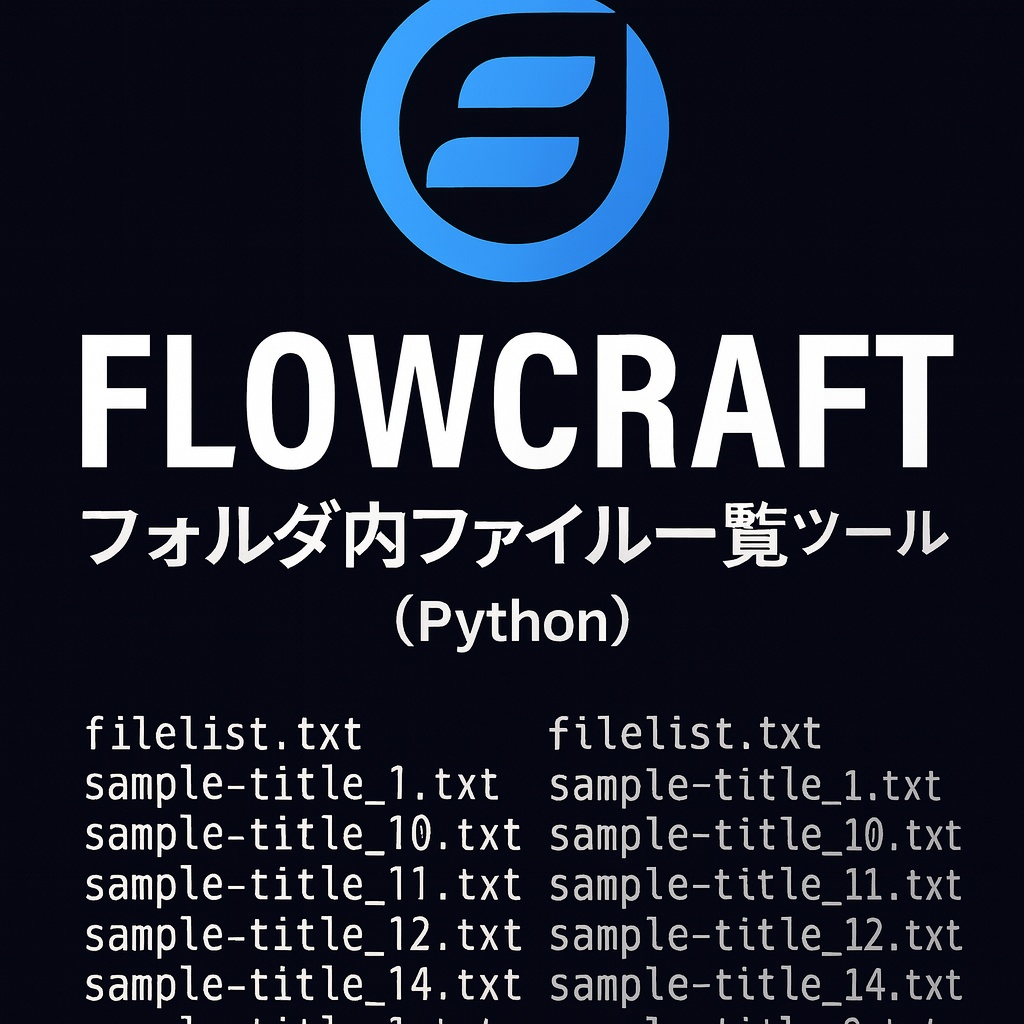 Flowcraft|フォルダ内ファイル一覧作成ツール